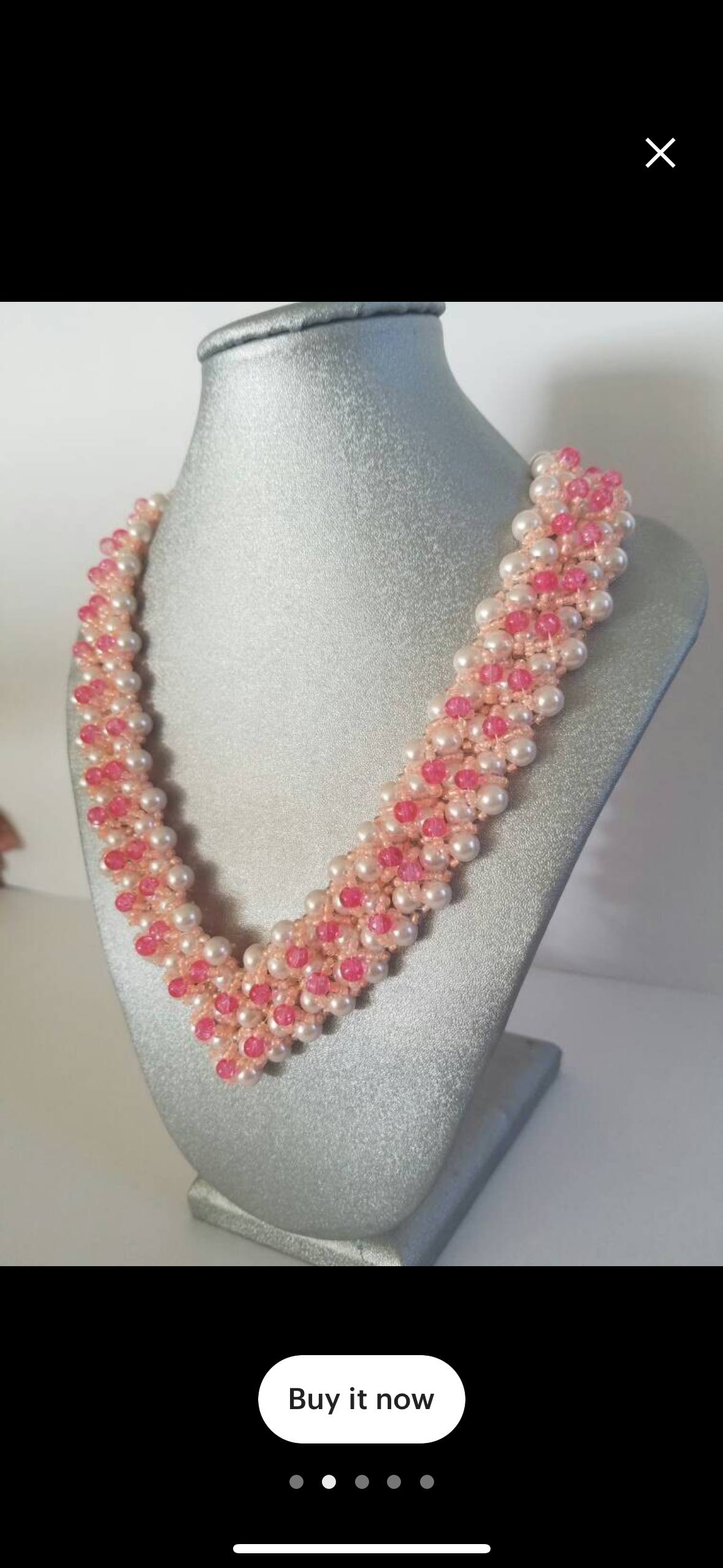 "Blossom Elegance: Pink and Pearl Necklace"