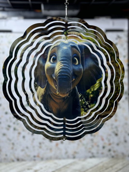 Whimsical Elephant Breeze Spinner